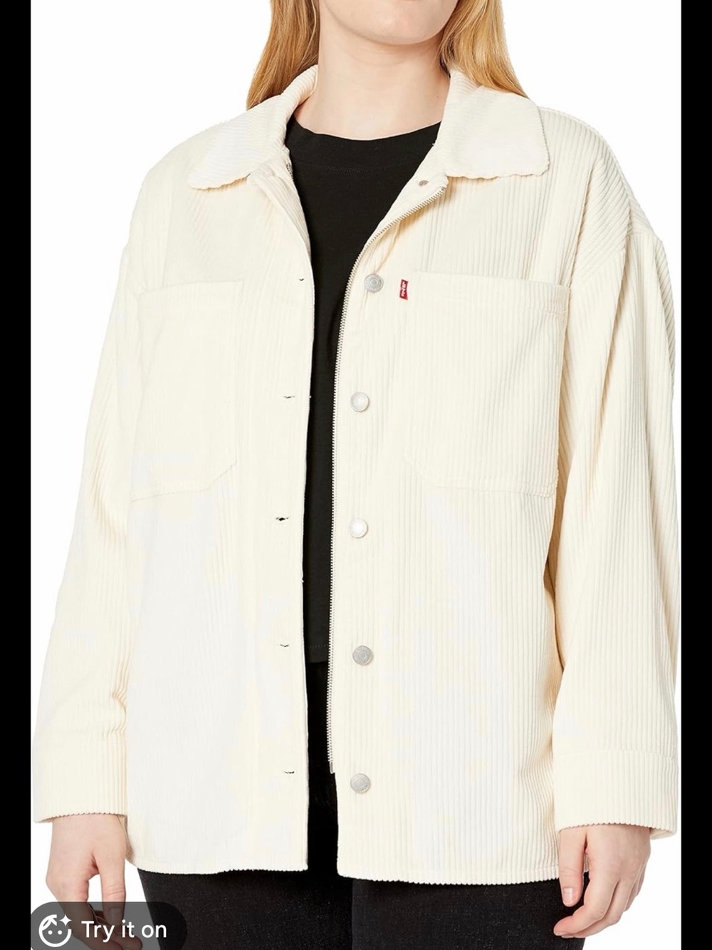 Levi's Off-White Corduroy Jacket with Sherpa Collar